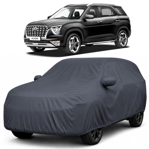 Image of Autofact Premium Car Cover for Alcazar 2021-2023 | All Weather Waterproof Full Body Car Cover | Light-Weight Triple-Stitched Outdoor Shield with UV Protection, Dustproof & Heat-Resistant