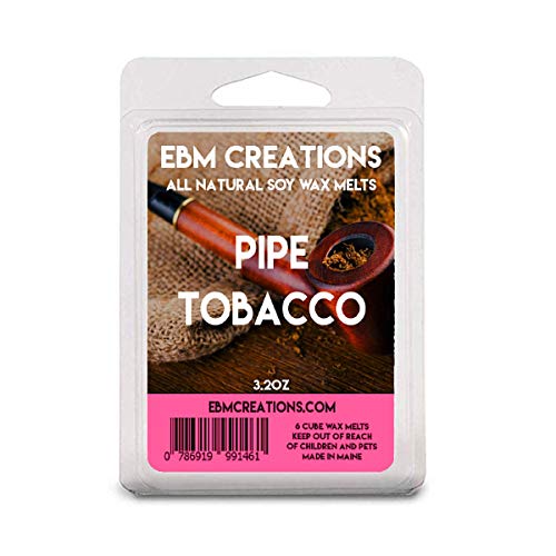 Pipe Tobacco Soy Wax Melts 3.2oz, 6 Cube Clamshell, All