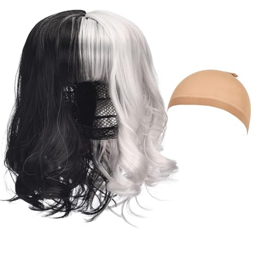 Halloween Cosutme for Women 2024 Cruella Deville Cosplay Coat Shawl for Adult3