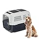 Ferplast Hundetransportbox CLIPPER PLUS, IATA-geeignet, Mittlere Hundetransportbox bis 20 kg, Sicherer Verschluss, Mit Doppelfach für Zubehör, Abnehmbarer Griff, 71 x 50 x h 51 cm
