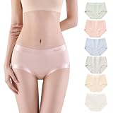 [FLYSHION] ショーツ パンツ レディース 下着 6枚セット 【綿100・抗菌防臭・吸湿速乾・美尻を作る】 締め付けない 柔らか コットン 蒸れない 通気 伸縮 お腹すっぽり シームレスショーツ 女性用下着 パンティ