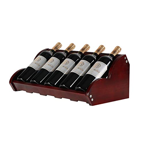 Soporte para Botellas de Vino de Madera Sólida 5 Plazas miniatura 1