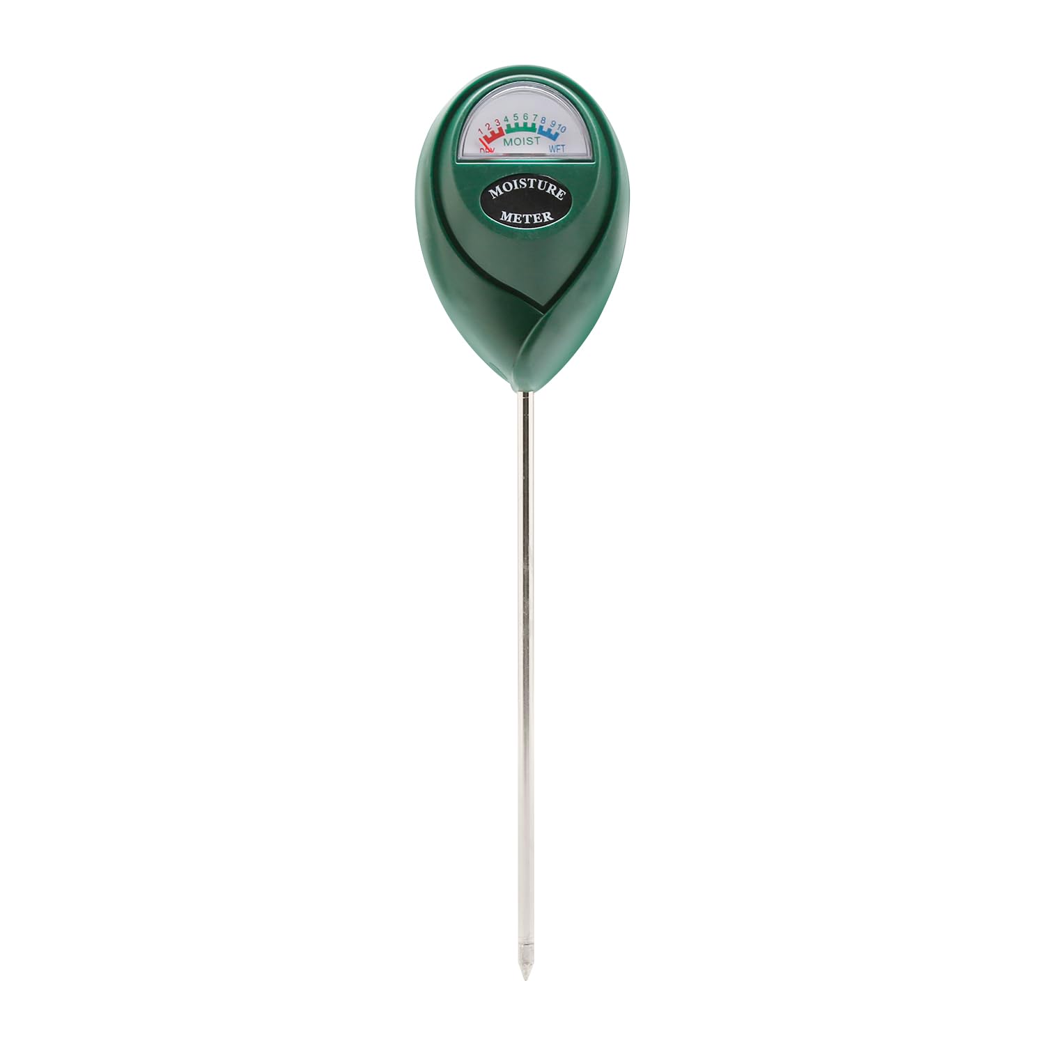 Hopzab Soil Moisture Meter, Accurate Plant Water Monitor for Garden Pots, No Batteries Required, Fast Detection, Freestanding, Deep Green