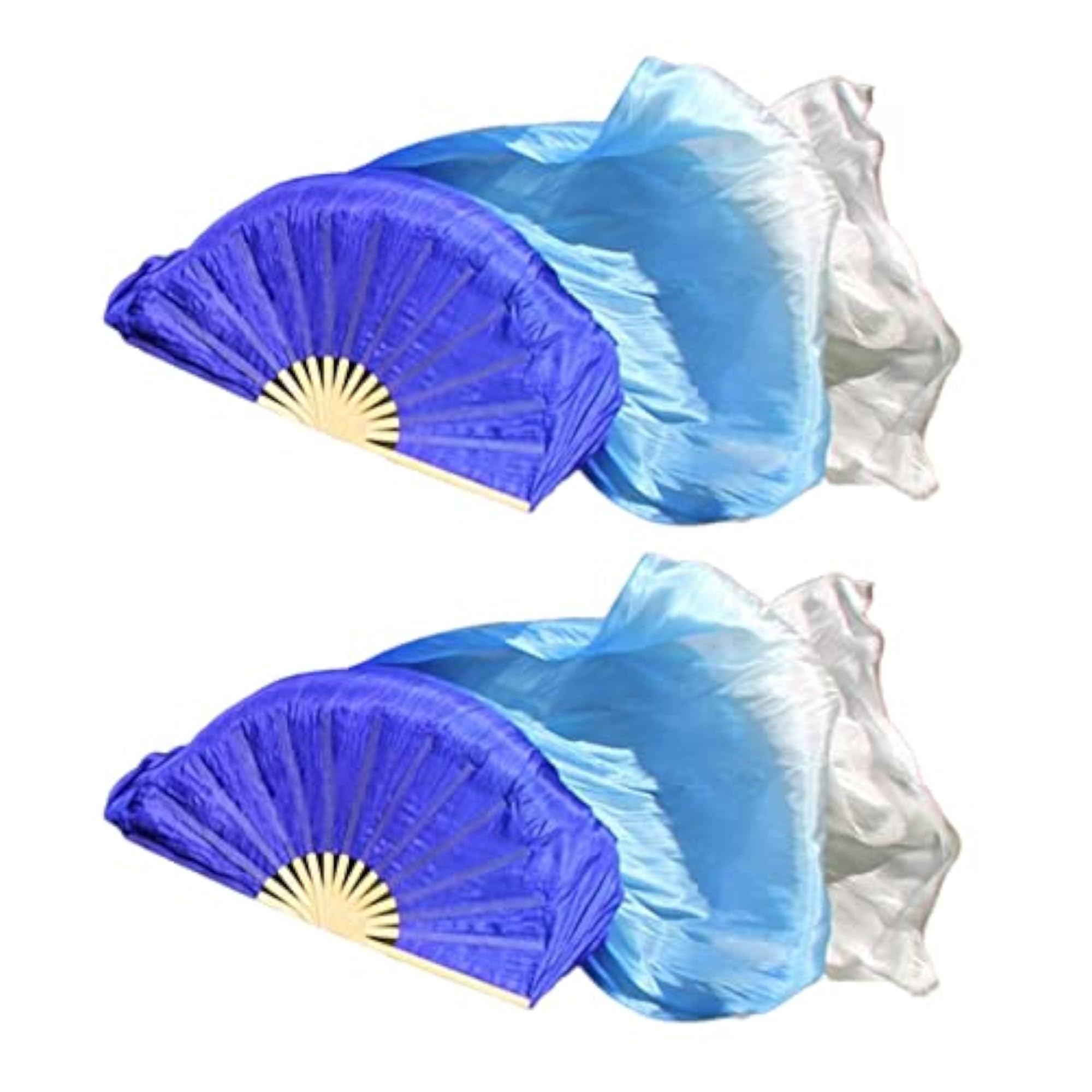 2Pcs Belly Dance Fan Veils Performance Dance Props