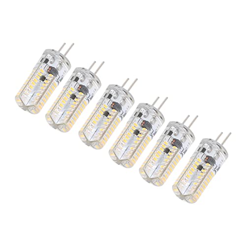 AYNEFY Ampoules LED, 6pcs 5W AC 12V Blanc Chaud Ampoules, Ampoules LED GY6.35, 2700 à 3000K Blanc 6000 à 6500K 500LM 72LED Ampoules pour Bureau à Domicile (Blanc chaud)