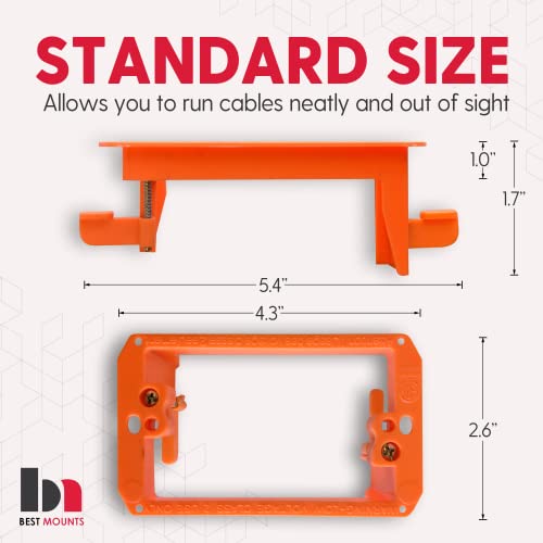 Bwp - Low Voltage Mounting Brackets 1 Gang For Drywall Outlet Cable Pass Through Wall Plates -Cable Wall Plate Bracket For Old Work, Telephone Wires, Network Cable, Hdmi, Speaker Wire(12-Pack) #TOP3