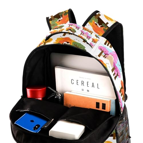 Sac à dos pour filles et garçons avec grand compartiment de rangement