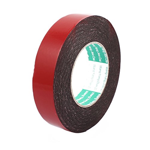 sourcing map 30 mm x 1 mm 10 Meter Länge Auto Fahrzeug Selbstklebendes, stoßfestes Schaumband Rot