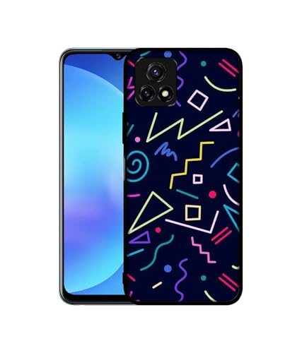 Image of Retro Abstract Design Premium 2D Printed Metal Back Case Cover for Vivo Y72 5G