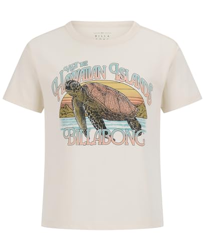 Image of Billabong Girls' Premium Short Sleeve Logo Graphic Tee, Crew Neck T-Shirt, Soft & Comfortable