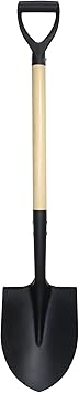 Shovel for Digging,Round Shovel, Garden Tool with D-Handle, 41 Inches in Overall Length, Wooden Handel Garden Shovel,Beach Shovel, Car Snow Shovel
