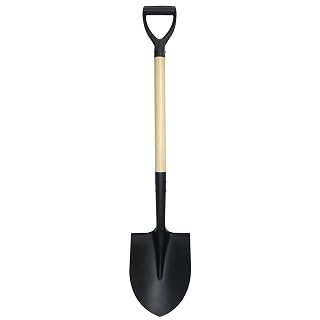 Shovel for Digging,Round Shovel, Garden Tool with D-Handle, 41 Inches in Overall Length, Wooden Handel Garden Shovel,Beach Shovel, Car Snow Shovel - Amazon product rated Grade A