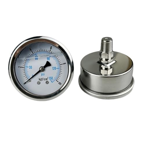 Manomètre axial robuste YN-60ZV haute précision 0-100KG 1/4PT