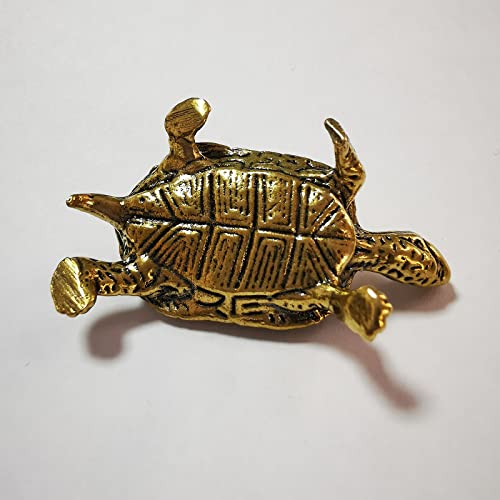 Brass Turtle Figurines Miniature Brass Animal Sculpture Bronze Collectibles Statues Chinese Feng Shui Decoration #TOP5