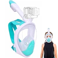 Masque De Plongée Complet 180° Pour Adultes Et Enfants - Silicone Médical, Anti-buée, Avec Tuba Et Sac