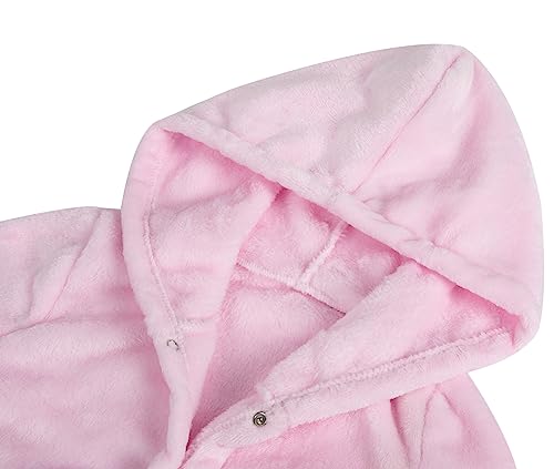 Kids Toddler Cartoon Hooded Plush Robe Animal Pajamas Fleece Bathrobe Children Sleepwear3