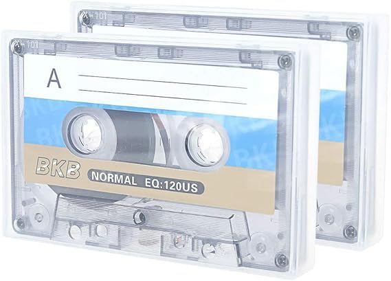 Tobo Empty Cassette Tape 60 Minutes Standard Cassette Blank Tape Player Empty Magnetic Audio Tape Recording for Speech Music Recording MP3 /DVD TD-1238CA (Pack of 2)