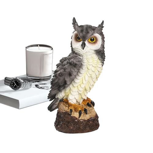 Statue de chouette pour étang et jardin repoussant les oiseaux - 8