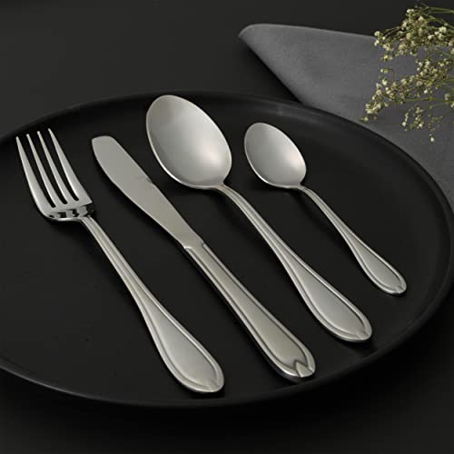 Russell-Hobbs-RH02224EU7-Marseille-24-Piece-Cutlery-Dinnerware-Set-180-Stainless-Steel-Tableware-for-6-Place-Settings-25-Year-Guarantee-Includes-KnifeFork-Dessert-SpoonTeaspoon