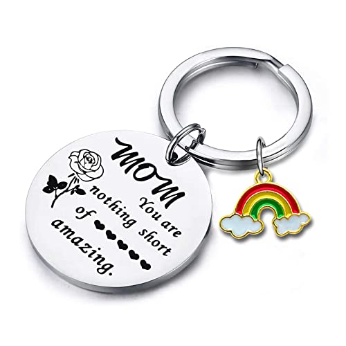 Sucastle SchlüSselanhäNger, Muttertagsgeschenk SchlüSselanhäNger mit Gravur Personalisiert SchlüSselanhäNger für Damen Frauen Mama Geburtstag Geschenk Cover