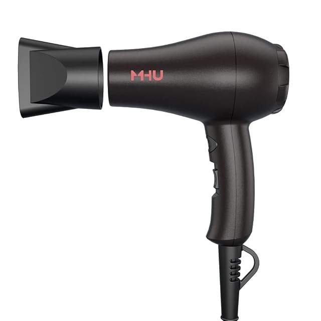 Professional Mini Travel Hair Dryer for RV 1000 Watts Ceramic Ionic Blow Dryer for Kids Plus Concentrator Black