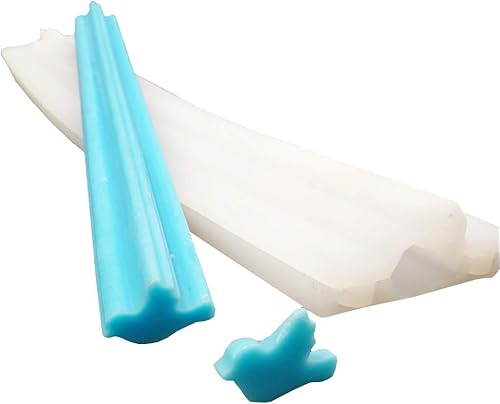 EchoDone Columna de tubo de pájaro Molde de vela de jabón de silicona Insertar suministros de fabricación de jabón Molde de silicona para jabón