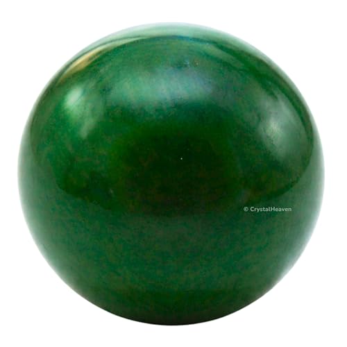 Image of Certified Dark Green Aventurine Crystal Ball for Meditation - Premium Crystal Vastu Items for Home and Feng Shui Items for Good Luck - Ideal for Pooja Supplies and Spiritual Practices (1.5 inch Inch)