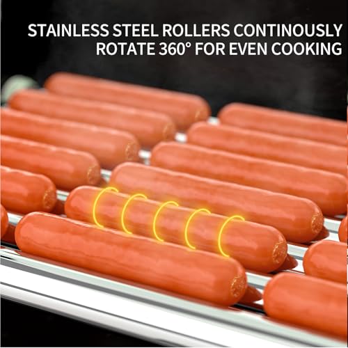 image for Awgpd Hot Dog Roller Machine, 12 Hot Dog and 5 Non-Stick Roller, Sausa