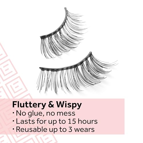Eylure Press On Pre-Glued False Eyelashes, Light & Wispy Accent Lash, No. 003, Twin Pack - Thumbnail 4