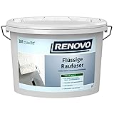RENOVO Flüssige Rauhfaser 10 Liter Raufaser Strukturfarbe Rollrauhfaser