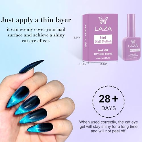 Esmalte gel Cat Eye Laza 15ml Blue Tears brillante miniatura 6