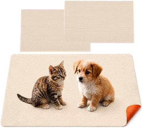 （00:30時点） 洗える ペットシーツ 2枚セット おしっこマット 犬 猫用 【TPE防滑＆瞬間吸水】 防水シート 高密度ループパイル 速乾 消臭 制菌 繰り返し利用可能 トイレトレーニング 室内 車内用 家具保護 （ベージュ 40*60cm）