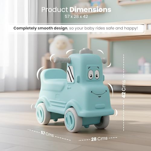Image of Happy Bear Rider | Push car for 1-5 Years | Fun Indoor | Unlimited Fun for Little Ones | Rider for Kids Boys and Girls | Best Gift for Kids (Blue)