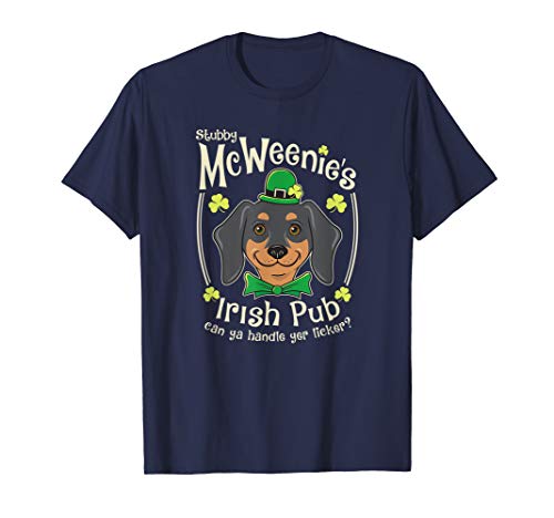 Dachshund St. Patrick's Day T-shirt McWeenie Irish Pub
