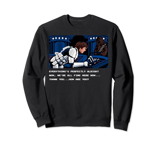 Sweatshirt Star Wars imprimé portrait pixel art pull gamer geek en coton