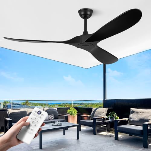 ABZ 60-Inch Black Ceiling Fan with Remote