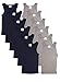 Andrew Scott Basics Boys 12 Pack Color A - Shirt Tank Top Undershirts (SMALL / (6-8), 12 PK- GREY/NAVY)