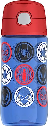 THERMOS FUNTAINER 16 Ounce Plastic Hydration Bottle with Spout, SPIDER-MAN