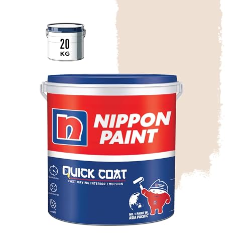 Image of Nippon Paint Quick Coat Interior Emulsion Paint - 20 KG (OPEN LETTER)-Quick Drying, Good Coverage, Low VOC-Paint for Wall, Living Room