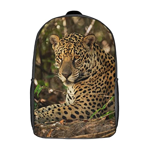 Sac à dos scolaire Jaguar Classic 17 pouces imprimé 3D pour garçons et filles