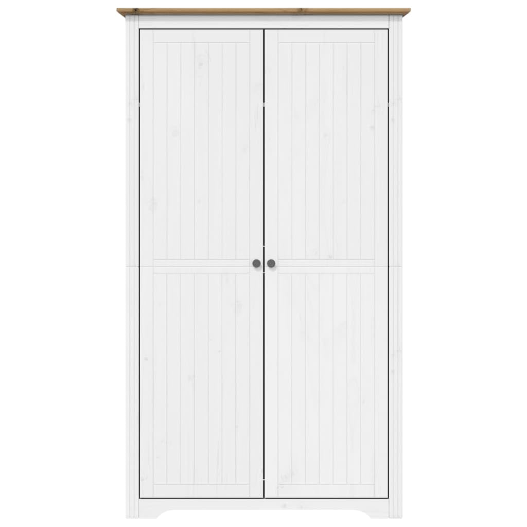 vidaXL Armario BODO Madera Maciza de Pino Blanco marrón 99x53,5x173 cm