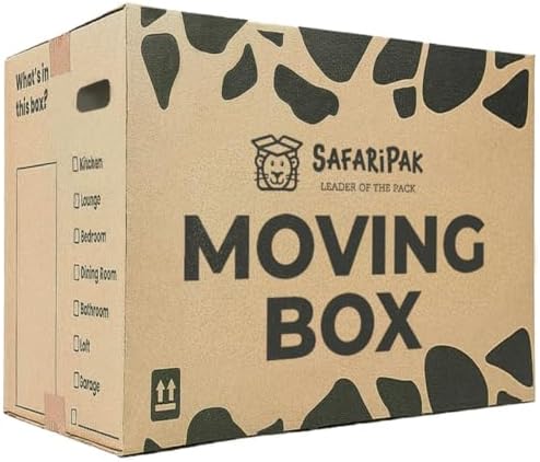 10 Pack Strong Large Reusable Cardboard Storage Packing Moving Ho...