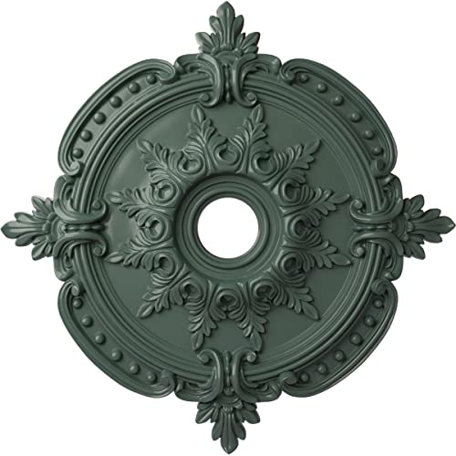 Image of Ekena Millwork CM28BECBF Benson Classic Ceiling Medallion, 28 3 /8 inch OD x 4 1 /2 inch ID x 1 5 /8 inch P, Cloud Burst