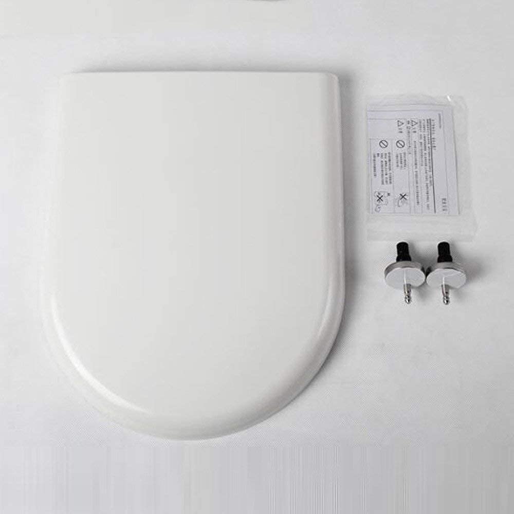 Universal-Wc-Sitz V-Förmiger, Verlangsamter, Antibakterieller, Mit Urea-Formaldehyd-Harz Gepolsterter Toilettendeckel, Weiß-42,2-49,2 * 37 Cm (Weiß 42,2) (Weiß 42,2)