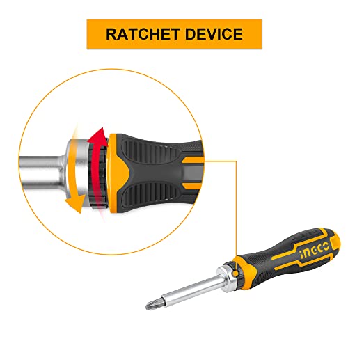 Image of INGCO AKISD0808 8 Pcs ratchet screwdriver set AKISD0808 (1 Set)