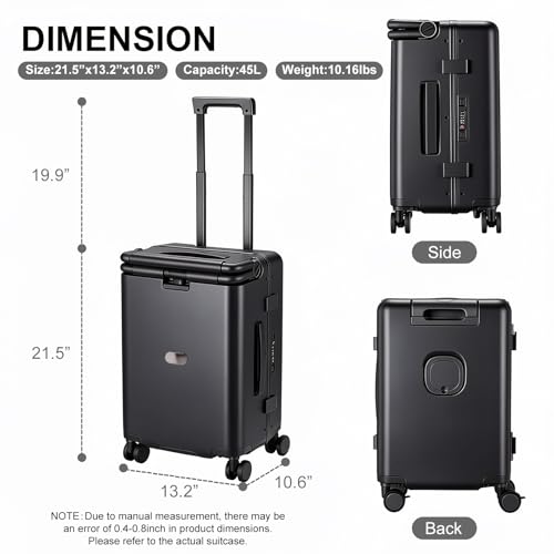 Ride-On Luggage with Adjustable Seat&Multi-Mode Handle,Black(1 Piece) by Lugsuitee - Used condition - Image 2