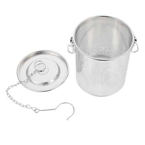 TINEASUR Cesta de Filtro de Acero Inoxidable 14 CM Cesta de Almacenamiento Multiusos para Cocina Colador de Especias y Condimentos Herramienta Práctica para Separar Sólidos y Líquidos