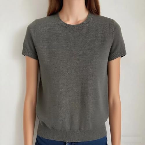 Image of Women's 100% Australian Wool Short Sleeve Base Layer Pullover T Shirt, Lightweight, Casual, Outdoor Travel Style