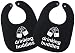 Drinking Buddies Twins Baby Bibs - 100% Soft Cotton, Unisex Twin Bib Set