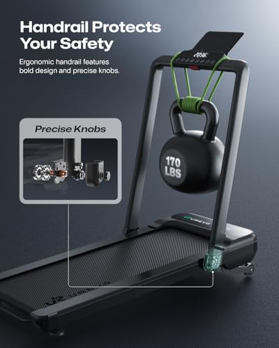 Image of Smart Treadmill with 9% Auto Incline, Hiking and Running Walking Pad Treadmills for Home Office, Treadmill with UREVO APP, AI Powered Music Course, HIIT Programs Synced to Scenic Route, One-Click Mute